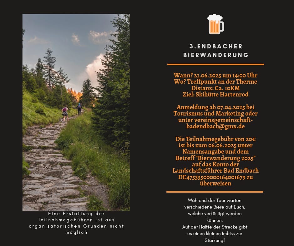 Anmeldung Bierwanderung